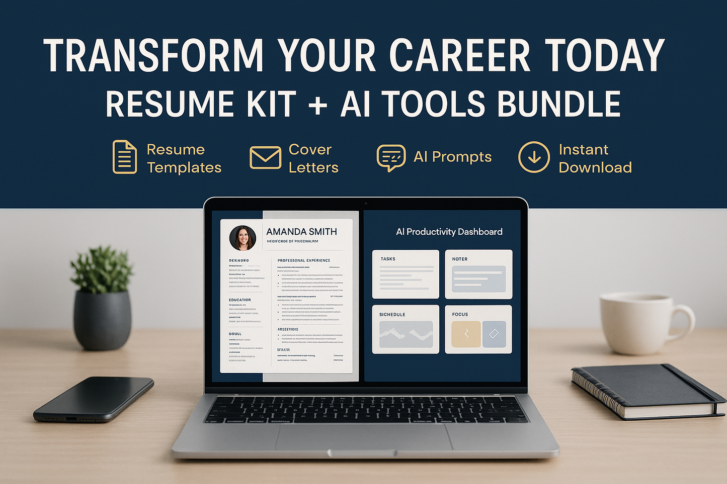 Professional Resume & Cover Letter Kit (ATS-Friendly) - Digital Download - Hayat Global Ventures